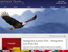 Tablet Screenshot of immigrationvisausa.com